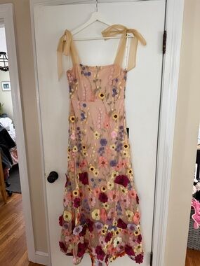 Lulu’s Blush Floral Maxi Dress